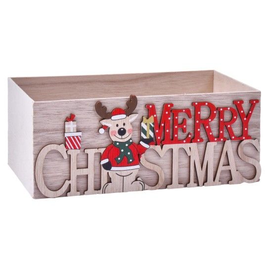 Caixa de Madeira de Natal
