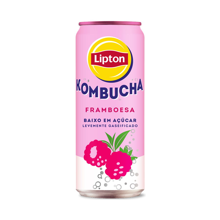 Lipton Kombucha Framboesa Lata 33 Cl