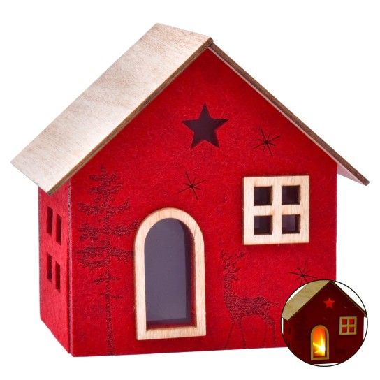 Casa de Feltro com Luz iluminar