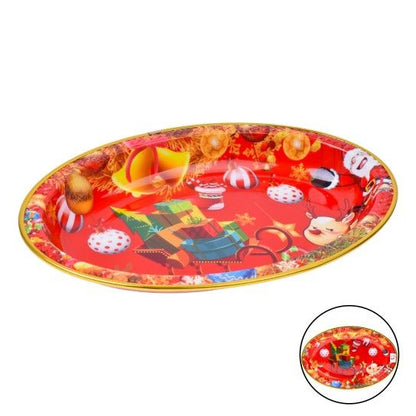 Prato decoração de Plastico de Natal em redondo