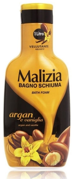 Malizia Gel Espuma Banho Aroma Argan e Baunilha 1L