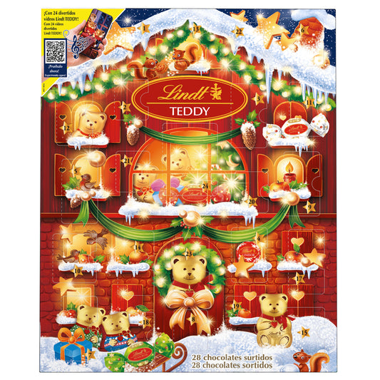 Calendário do Advento de Chocolate Lindt Teddy 170g