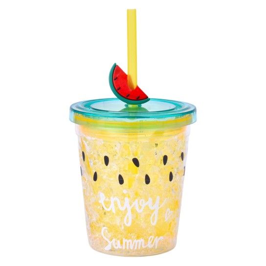 Copo c/ Tampa Palhinha 350ML