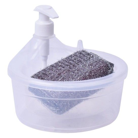 Kit Dispensador C/esfregão Plástico
