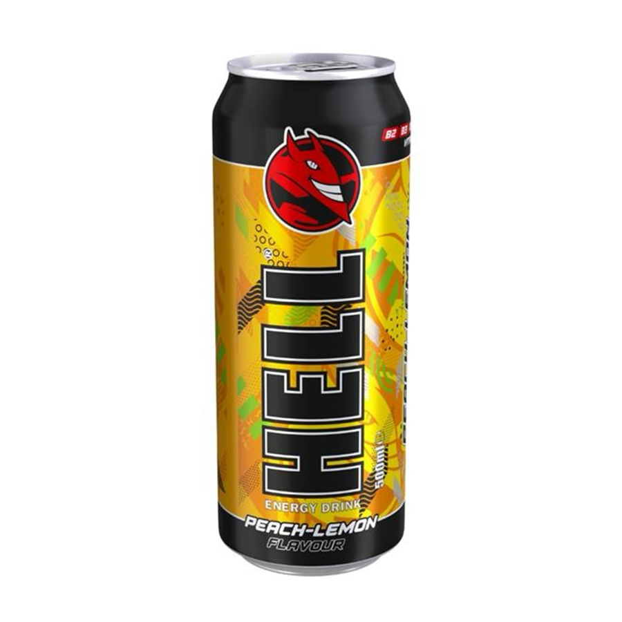 Bebida Energética Hell Peach-Lemon Lata 50 Cl
