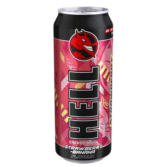Bebida Energética Hell Strawberry-Banana Lata 50Cl