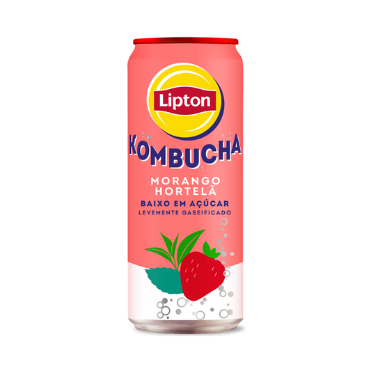 Lipton Kombucha Morango / Hortelã Lata 33 Cl