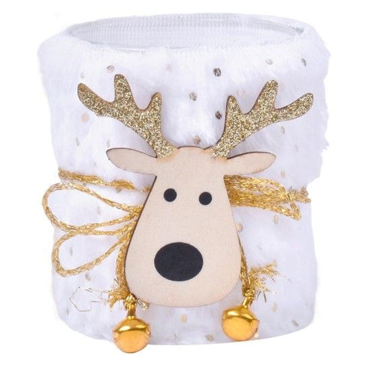 Porta Velas Rena Branco